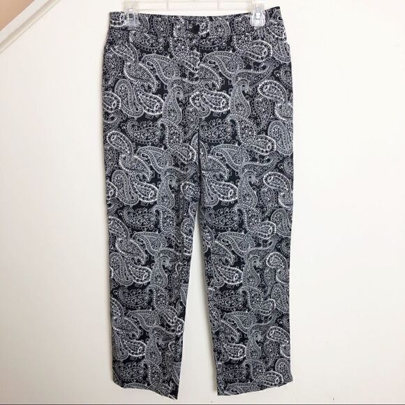 Jones New York Stretch Paisley Print Pants -Size 4 - Picture 1 of 6